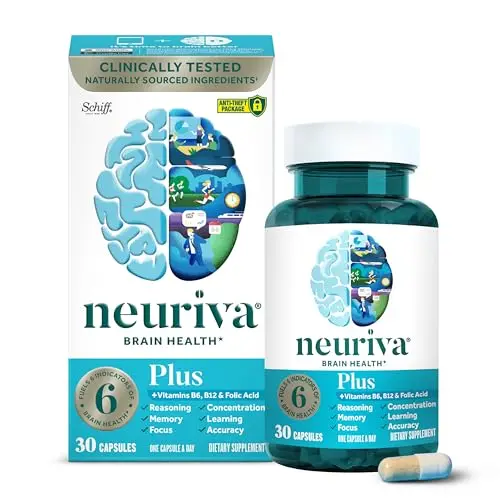 NEURIVA Plus brain supplement bottle with capsules