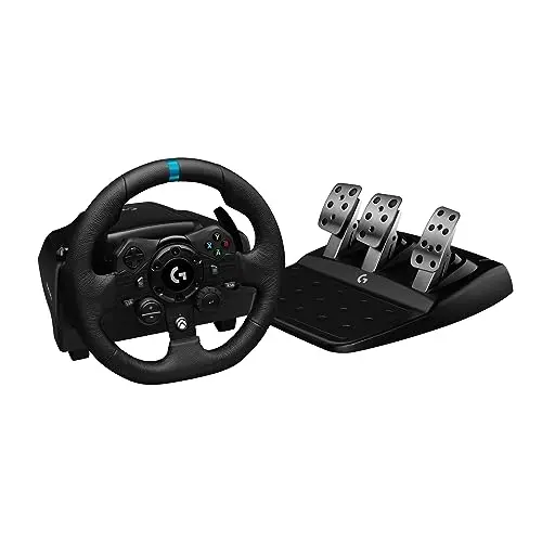 Logitech G923 racing wheel with TRUEFORCE technology and LED RPM indicator