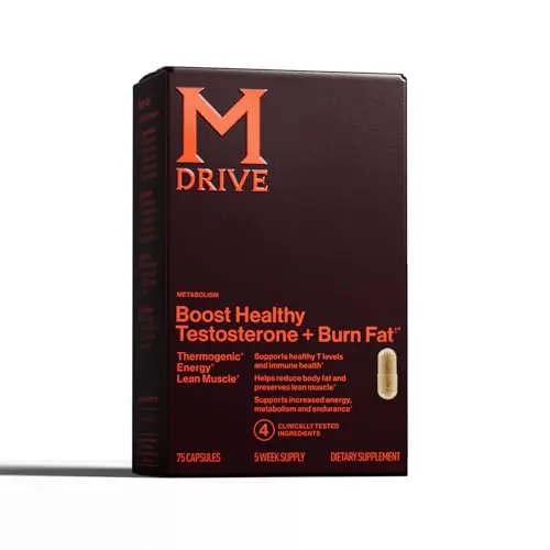 Mdrive Boost and Burn testosterone supplement bottle