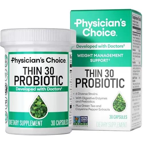 Physician's CHOICE Probiotics for Weight Management and bloating relief bottle