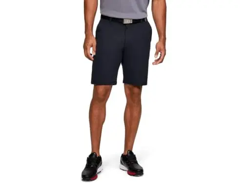 Under Armour men's Tech golf shorts showing 4-way stretch construction