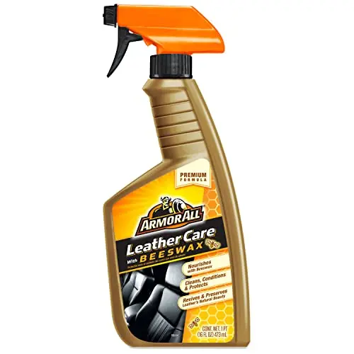 Armor All leather cleaner spray with beeswax for car seats