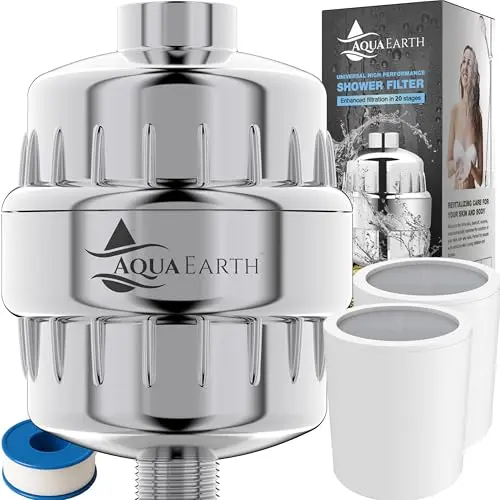 Aqua Earth inline shower filter with Vitamin C