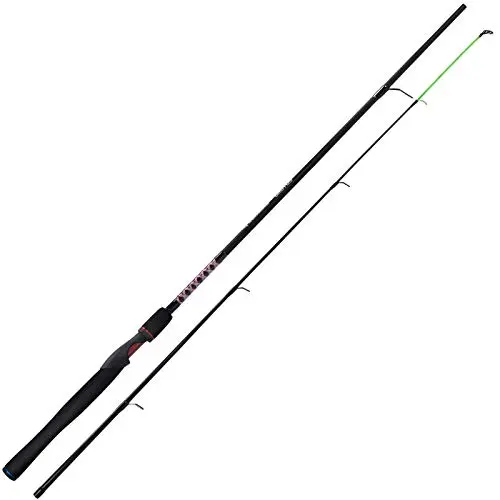 KastKing Brutus spinning fishing rod with chartreuse strike tip and black design