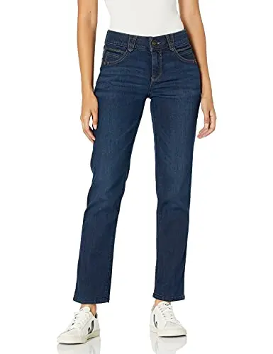Democracy Ab Solution straight leg jeans with slimming panels for petite women