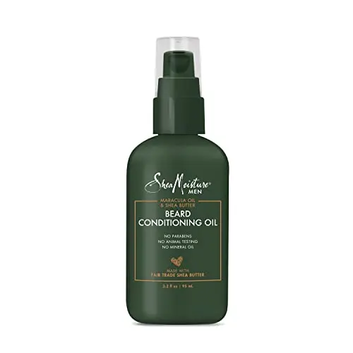 SheaMoisture beard conditioning oil bottle with dropper