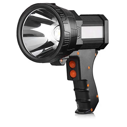 BUYSIGHT aluminum alloy rechargeable spotlight with side lights