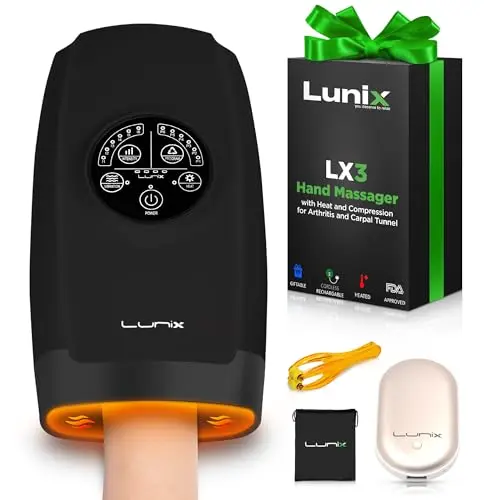 LUNIX LX3 cordless hand massager with compression