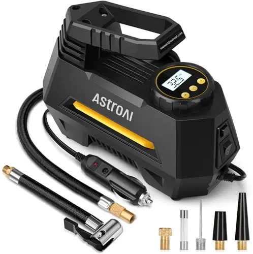 AstroAI digital tire inflator with LED light
