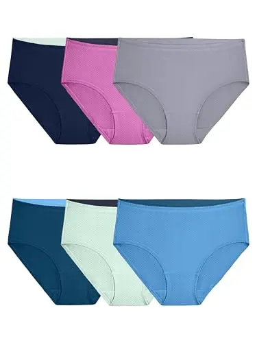 Fruit of the Loom women's breathable microfiber underwear 6-pack