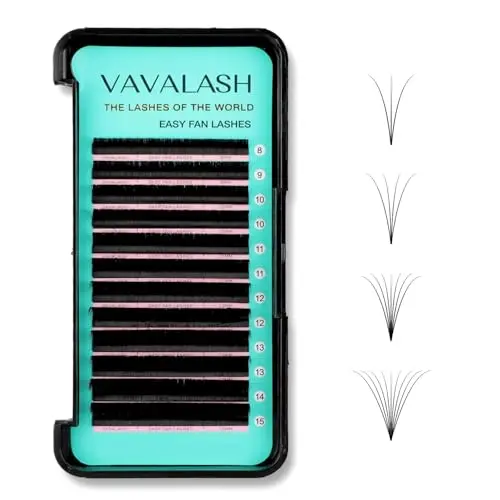 VAVALASH rapid volume lash extensions showing automatic fanning effect