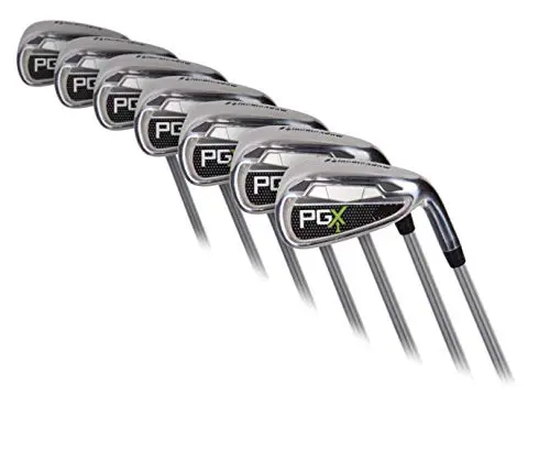 PGX Single Length golf irons in silver and black
