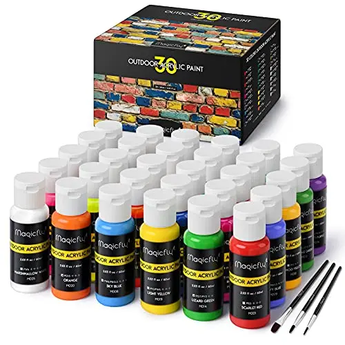 Magicfly outdoor acrylic paint set with 30 color tubes