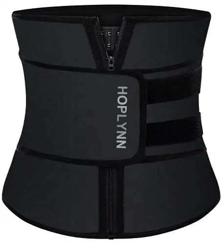 HOPLYNN neoprene waist trainer belt with zipper closure