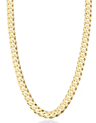 7mm Cuban link gold chain for men with Italian gold plating