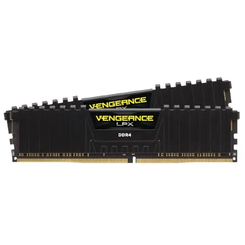 CORSAIR VENGEANCE LPX DDR4 RAM in black heatspreader