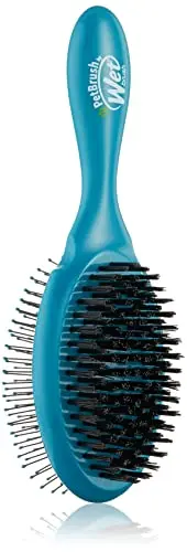 Wet Brush teal dual-sided detangling brush for pets