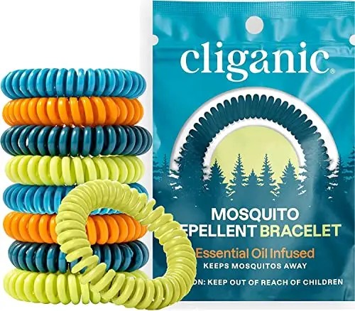 Cliganic mosquito repellent bracelets in multiple colors individually wrapped