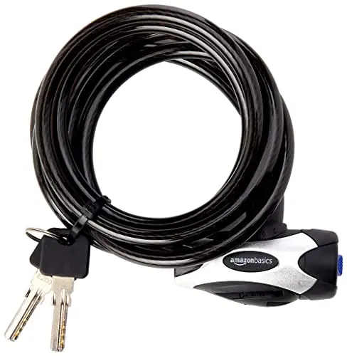 Amazon Basics bike cable lock with key