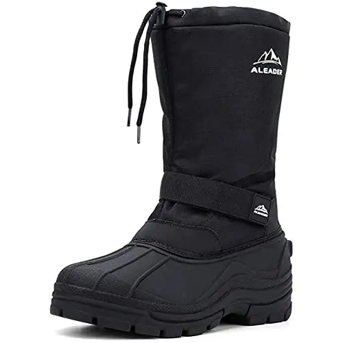 ALEADER men's waterproof winter boots with insulation and drawstring