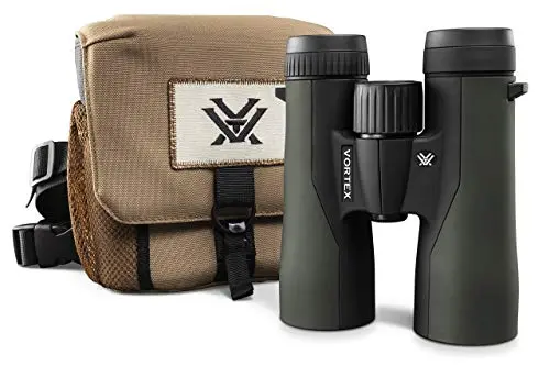 Vortex Crossfire HD 8x42 binoculars showing rugged rubber armor and sleek design