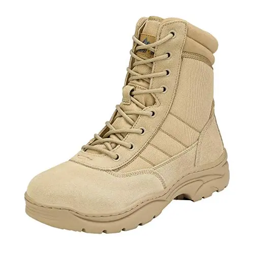 NORTIV 8 military tactical boots with side zipper and combat style