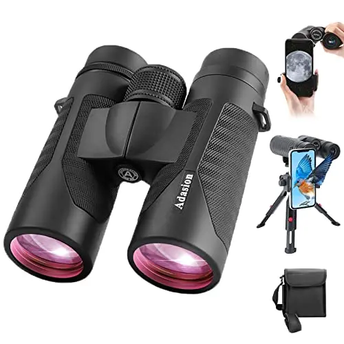 Adasion 12x42 HD binoculars with phone adapter and tripod mount