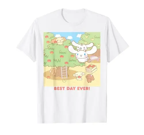 Cinnamoroll apple picking design t-shirt for men