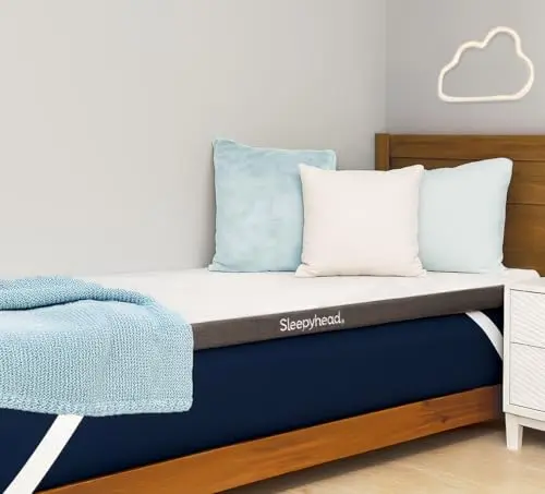 Sleepyhead twin XL gel memory foam mattress topper with removable washable cover