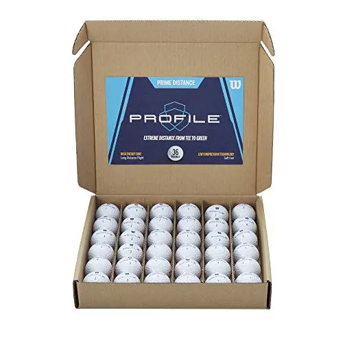 WILSON Profile Distance golf balls in white