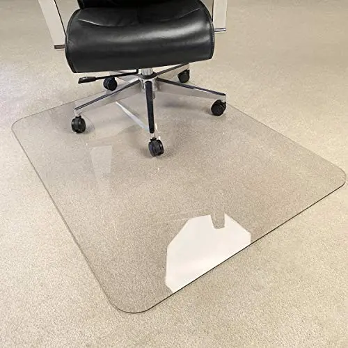 MuArts heavy duty crystal clear chair mat on carpet