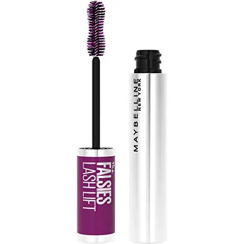Maybelline The Falsies Lash Lift Mascara showing curled, voluminous lashes