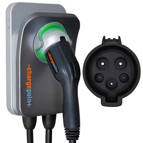 ChargePoint HomeFlex EV Charger with black finish and J1772 connector