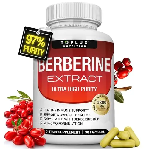TOPLUX berberine supplement capsules bottle