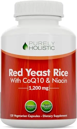 Purely Holistic red yeast rice with CoQ10 and niacin capsules