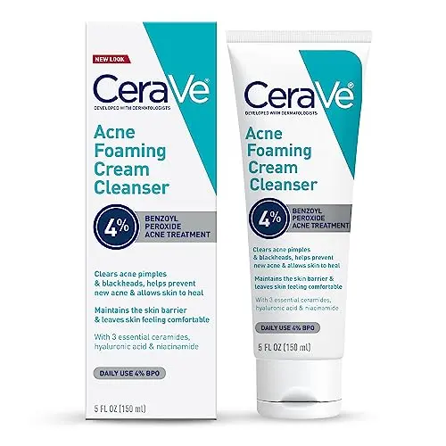 CeraVe Acne Foaming Cream Cleanser bottle