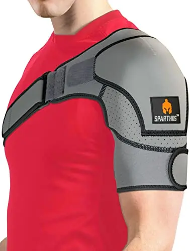 Sparthos adjustable shoulder brace for rotator cuff pain relief