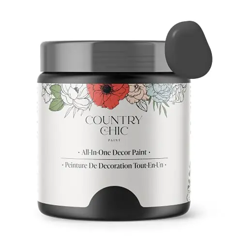 Country Chic All-in-One Chalk Paint in Liquorice black color with matte finish