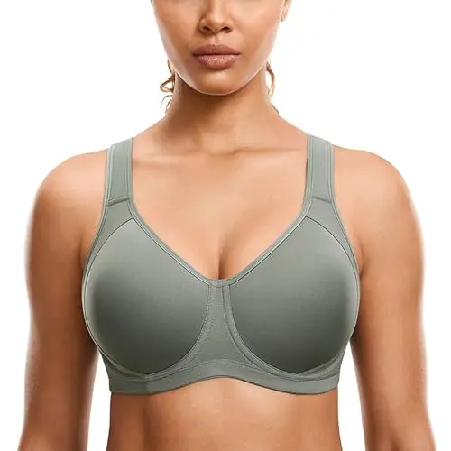 SYROKAN cross back sports bra with molded cups