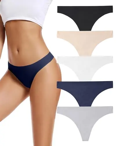 voenxe women's seamless thong underwear for active wear