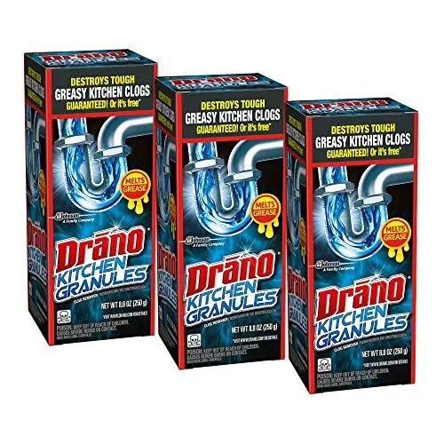 Drano Kitchen Granules drain cleaner for greasy clogs