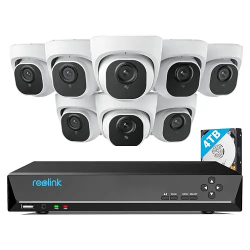 REOLINK 4K PoE security camera system with NVR