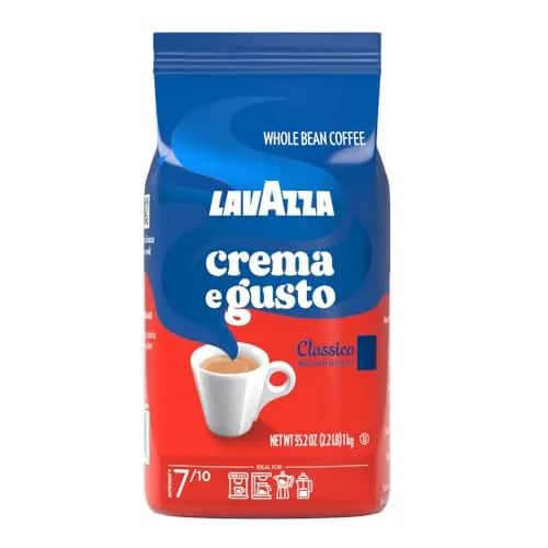 Lavazza Crema e Gusto whole bean coffee with spicy notes and creamy texture