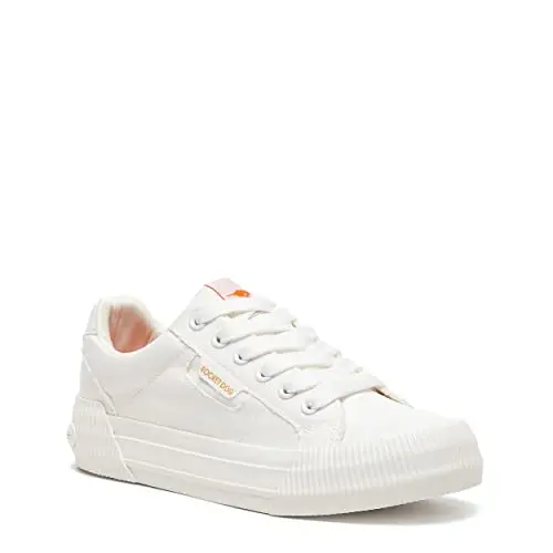 Rocket Dog Cheery women's white canvas sneaker with chunky design
