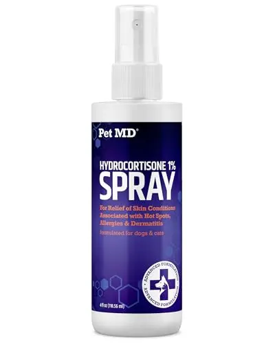 Pet MD hydrocortisone spray for dog itch relief and hot spots