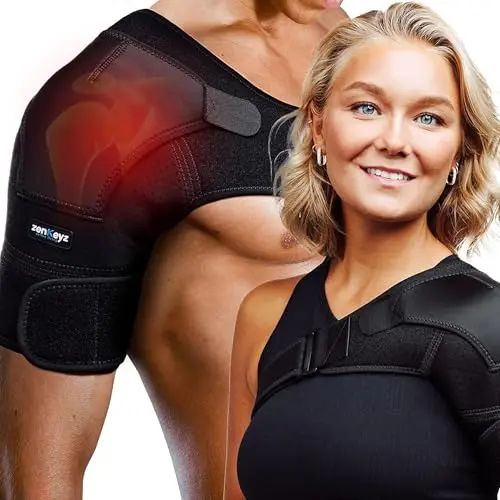 ZENKEYZ shoulder brace with neoprene compression for rotator cuff
