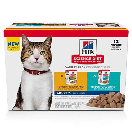 Hill's Science Diet Senior 7+ Wet Cat Food variety pack