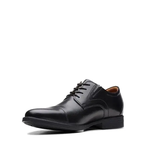 Clarks Whiddon Cap oxford shoes for men in black leather