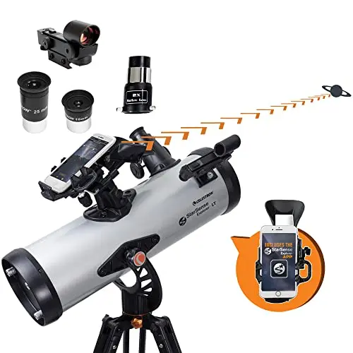 Celestron StarSense Newtonian reflector telescope with phone dock