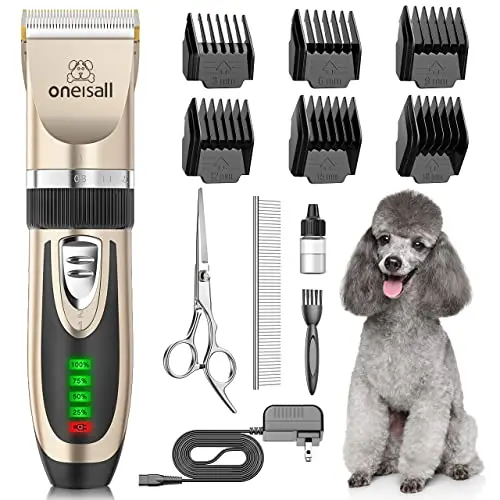 ONEISALL 2-speed dog clippers with ceramic blades for poodles